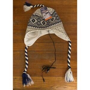 NWT Field & Stream Ear Phone Tassel Beanie Winter Hat Adult One Size